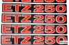 Adh�sif MZ ETZ 250 rouge noir