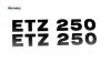 Jeu adh�sifs noirs de cache lat�ral MZ ETZ 250