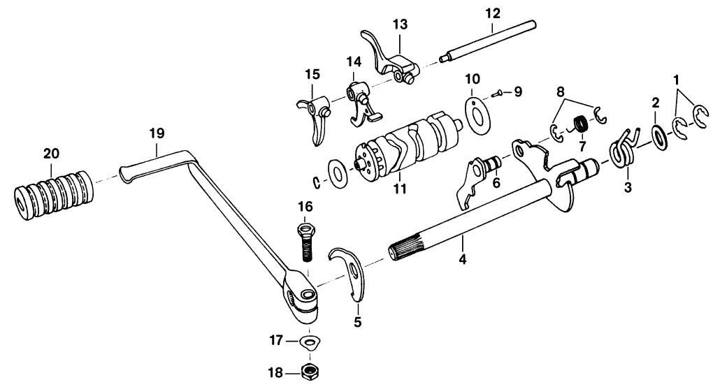 Ersatzteilkatalog Motor Fußschaltung Schaltung MZ ETZ 125/150